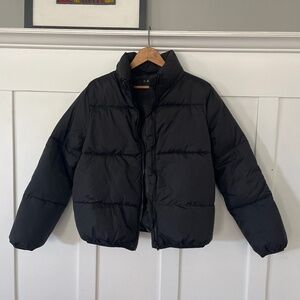 Black puffer jacket
